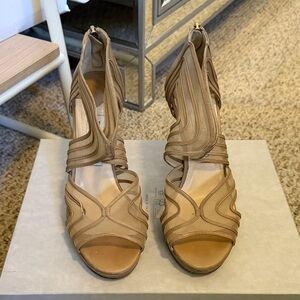 Jimmy Choo Tan Strappy Heels